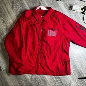 Calvin Klein Red Men's Windbreaker Jacket